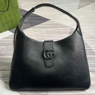 Gucci Large Aphrodite Shoulder Bag In Soft Leather 772483 Black