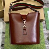 Gucci Mini Bucket Shoulder Bag In Leather 782908 Coffee