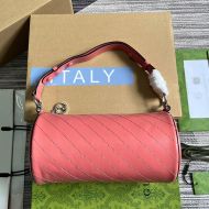 Gucci Small Blondie Cylinder Bag In Subtler Leather 760169 Pink